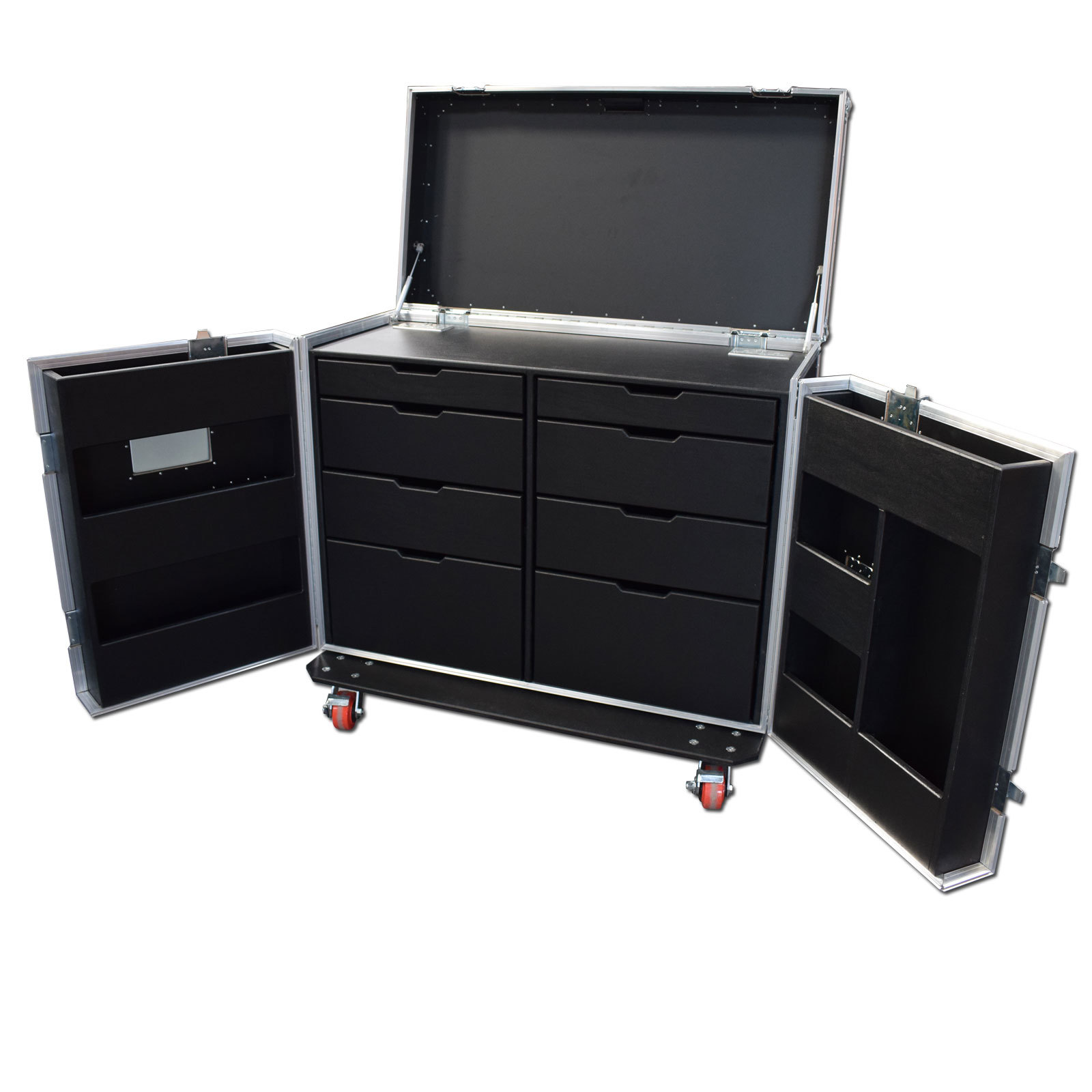 8 Drawer Double Width Backline Tool Flightcase